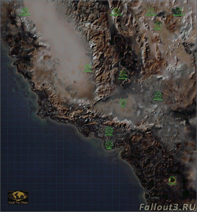 карта Fallout